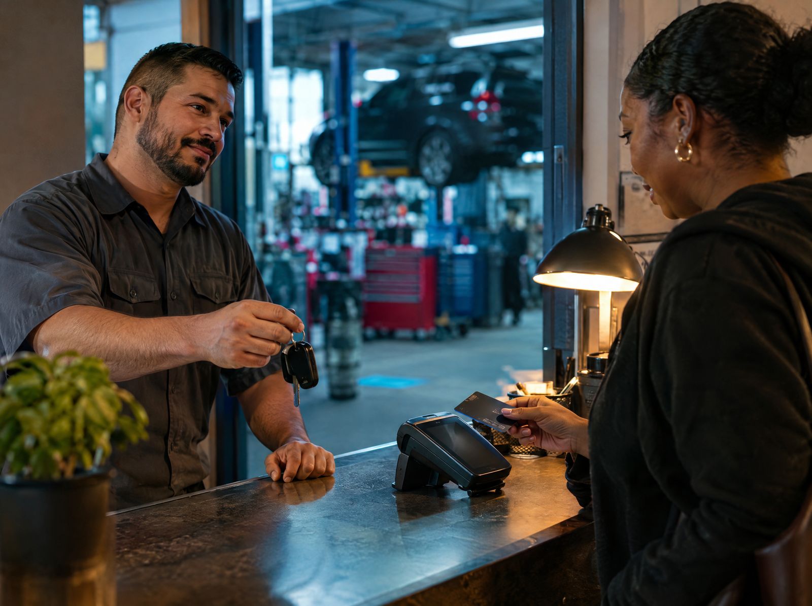 Auto & field services checkout