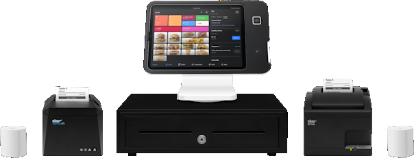 Square countertop point-of-sale setup